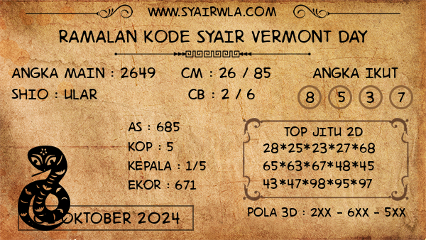 Prediksi Vermont Day